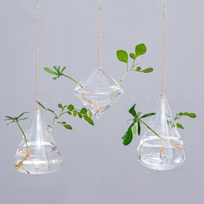 Suspended Hydro Glass Planter