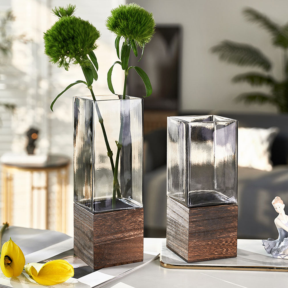 Wood & Water Square Vase