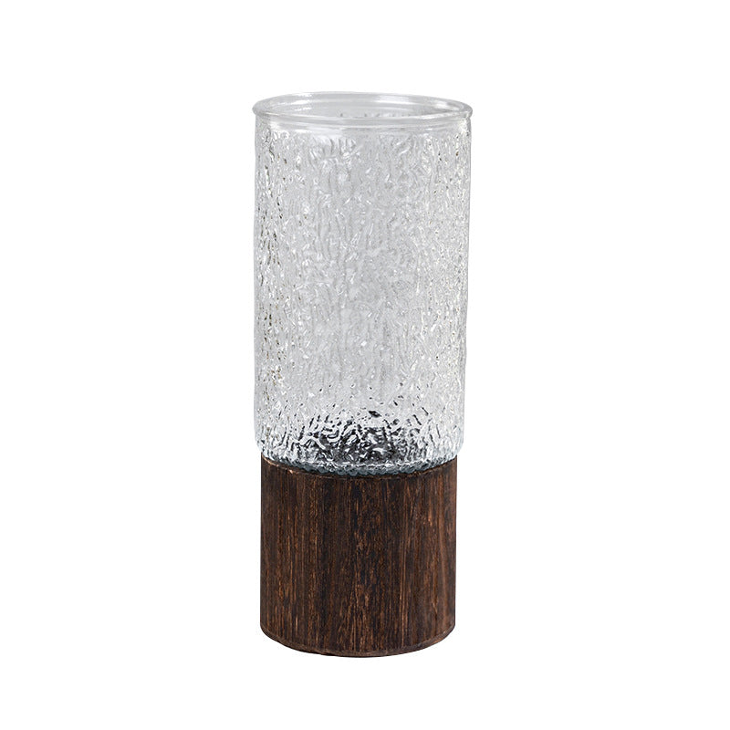 Wood & Smoked Glass Vase