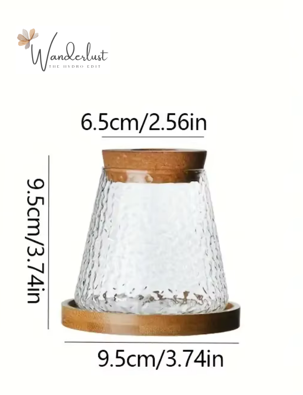 Cylindrical Eco Glass Planter - Hammer